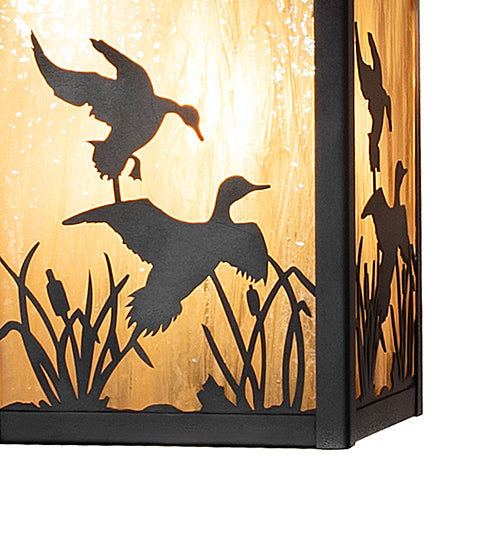 9" Wide Seneca Ducks In Flight Wall Sconce