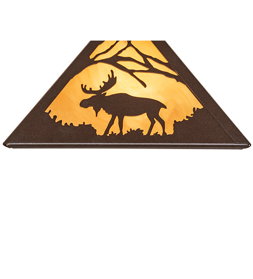 10" Square Lone Moose Mini Pendant