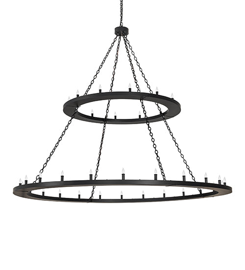 84" Wide Loxley 36 Light Two Tier Chandelier