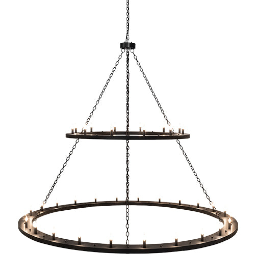 84" Wide Loxley 36 Light Two Tier Chandelier