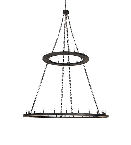 72" Wide Loxley 36 Light Two Tier Chandelier