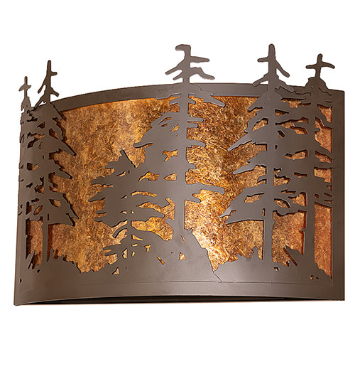 24" Wide Tall Pines Wall Sconce