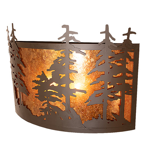 24" Wide Tall Pines Wall Sconce