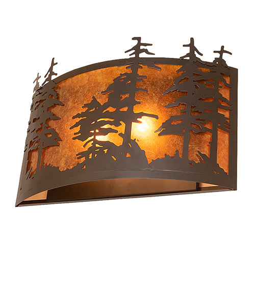 24" Wide Tall Pines Wall Sconce