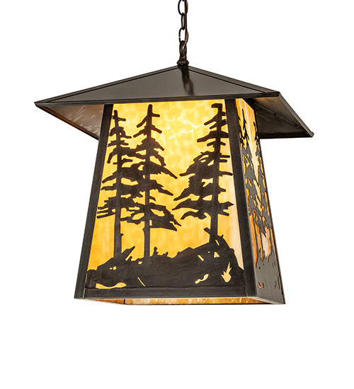 20" Square Stillwater Tall Pines Pendant