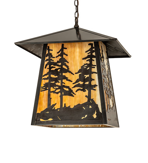 20" Square Stillwater Tall Pines Pendant