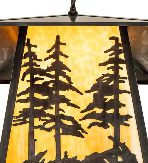 20" Square Stillwater Tall Pines Pendant