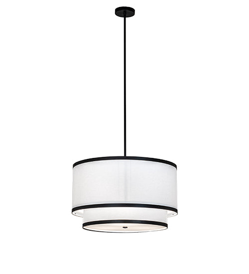 30" Wide Cilindro Two Tier Textrene Pendant