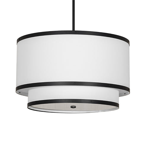 30" Wide Cilindro Two Tier Textrene Pendant