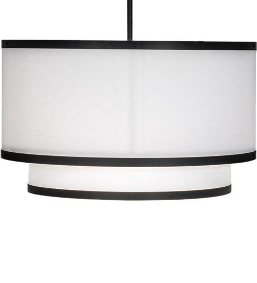 30" Wide Cilindro Two Tier Textrene Pendant