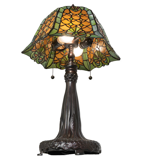 26" High Duffner & Kimberly Shell & Diamond Table Lamp