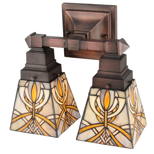 12"W Glasgow Bungalow 2 Lt Wall Sconce