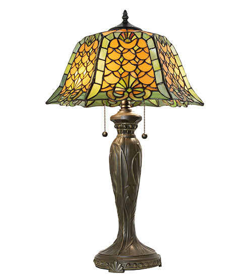 26" High Duffner & Kimberly Shell & Diamond Table Lamp