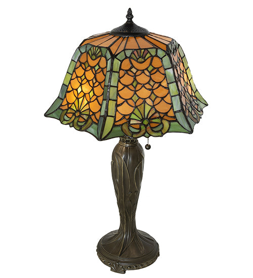 26" High Duffner & Kimberly Shell & Diamond Table Lamp