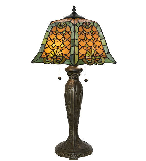 26" High Duffner & Kimberly Shell & Diamond Table Lamp