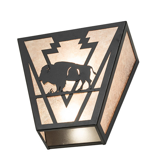 13" Wide Lone Buffalo Wall Sconce