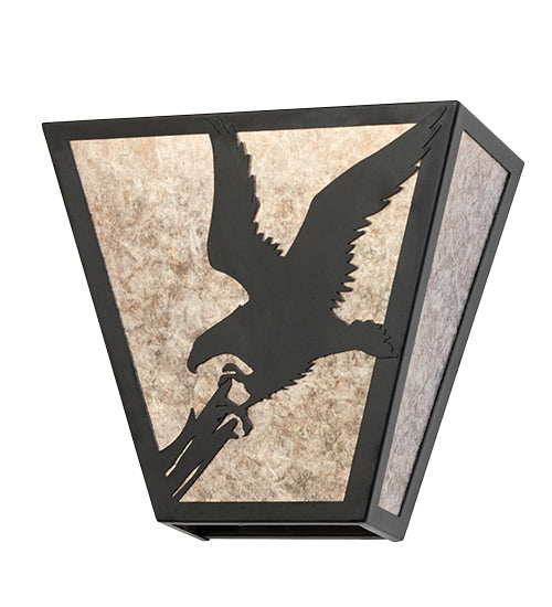 13" Wide Strike Of The Eagle Wall Sconce