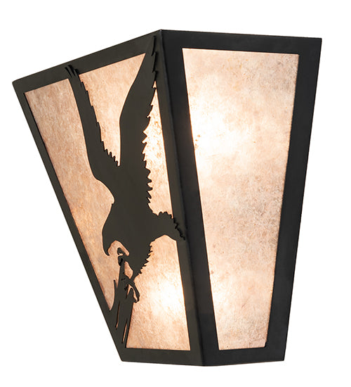 13" Wide Strike Of The Eagle Wall Sconce