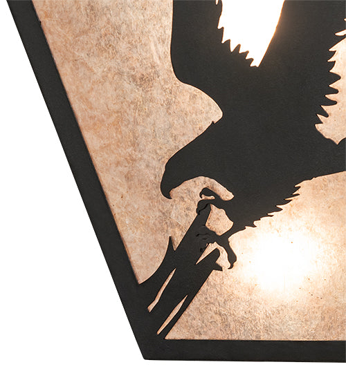 13" Wide Strike Of The Eagle Wall Sconce