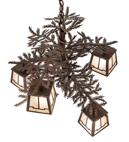 28" Wide Pine Branch Valley View 5 Light Chandelier