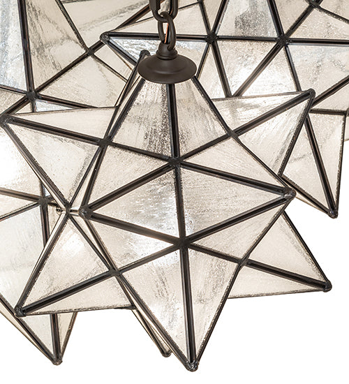 26" Wide Moravian Star 3 Light Cascading Pendant