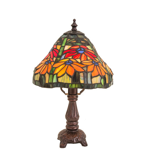 13" High Tiffany Poinsettia Mini Lamp