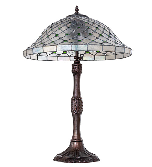 26" High Diamond & Jewel Recurve Table Lamp