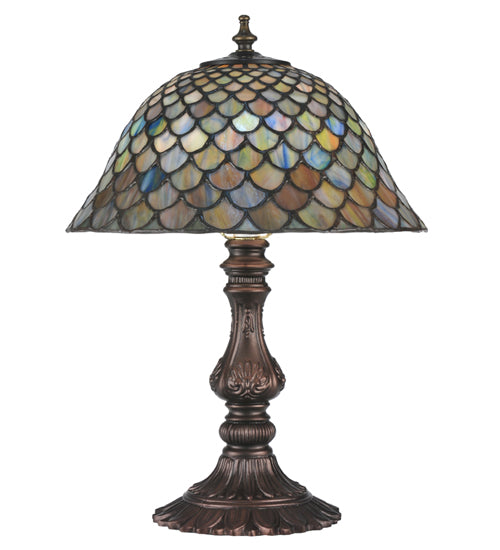 17"H Tiffany Fishscale Accent Lamp