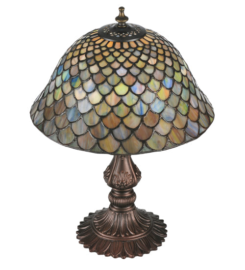 17"H Tiffany Fishscale Accent Lamp