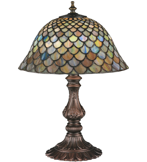 17"H Tiffany Fishscale Accent Lamp