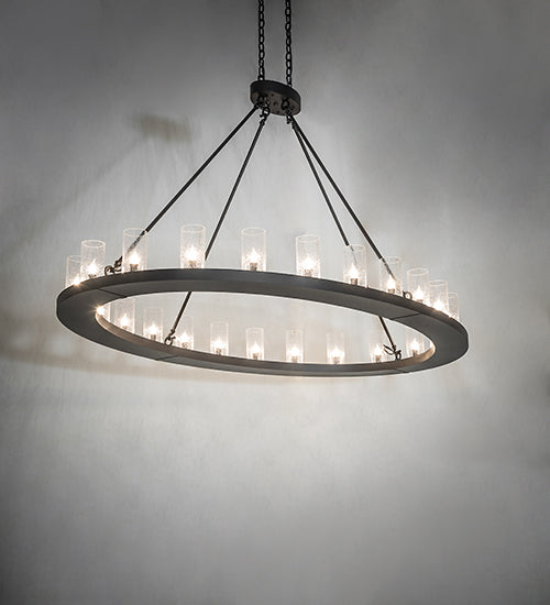 72" Long Loxley 24 Light Oblong Chandelier