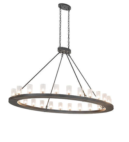 72" Long Loxley 24 Light Oblong Chandelier