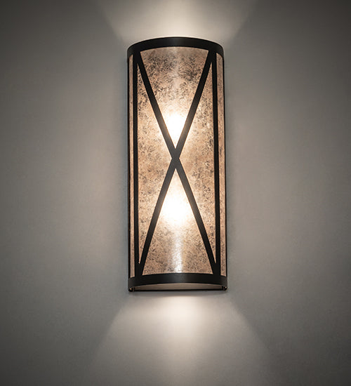 7" Wide Saltire Craftsman Wall Sconce