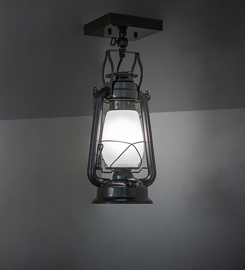 7" Wide Miners Lantern Flushmount