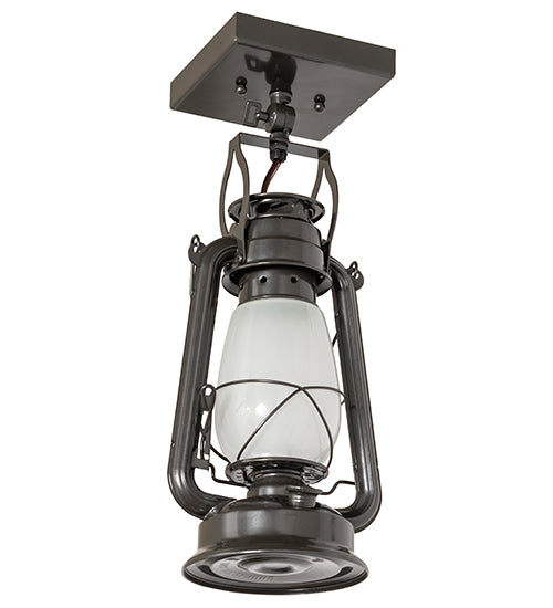 7" Wide Miners Lantern Flushmount