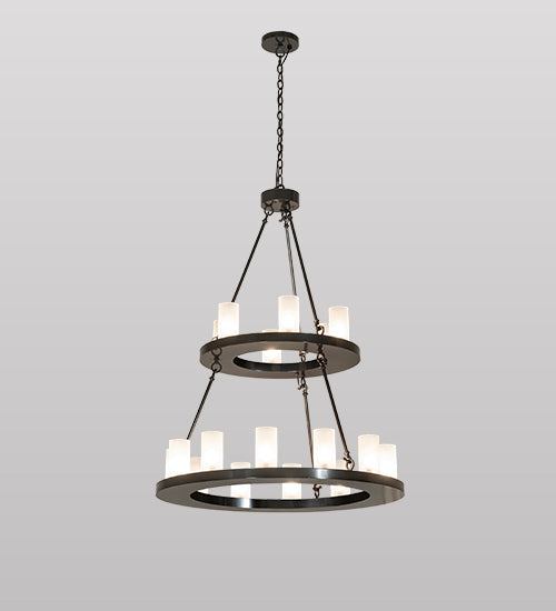 36" Wide Loxley 18 Light Two Tier Chandelier