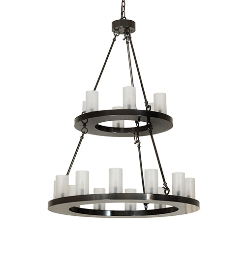 36" Wide Loxley 18 Light Two Tier Chandelier