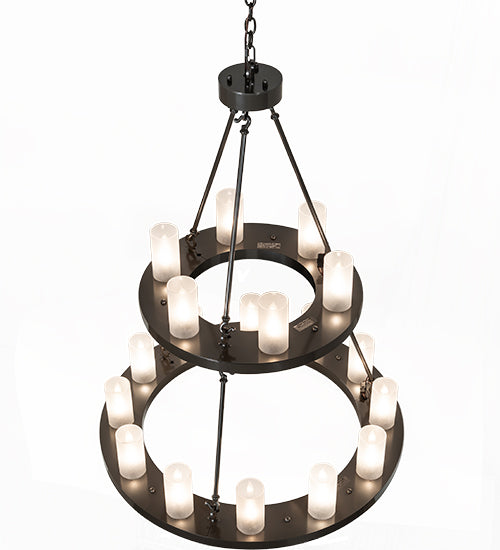 36" Wide Loxley 18 Light Two Tier Chandelier