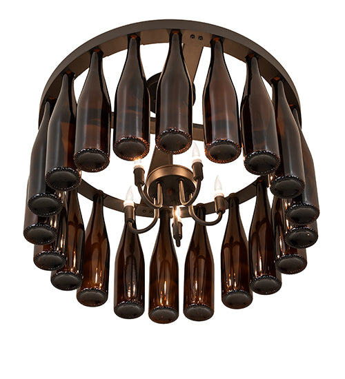 26" Wide Tuscan Vineyard Wine Bottle Ceiling Fixture