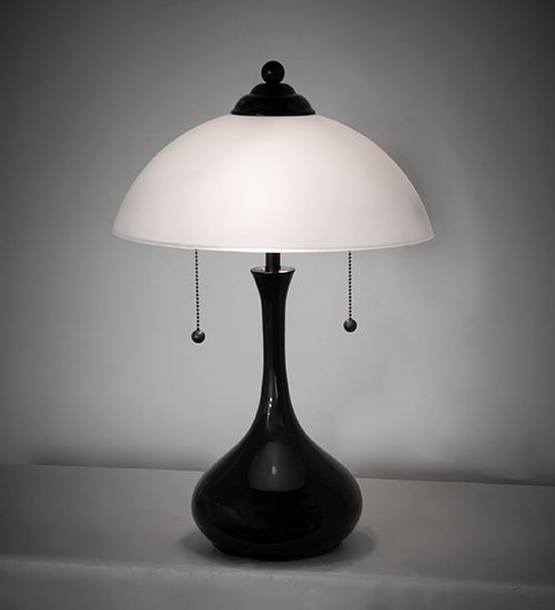 21" High Metro Frosty Glass Table Lamp