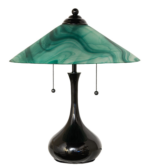 21" High Metro Mente Swirl Glass Table Lamp