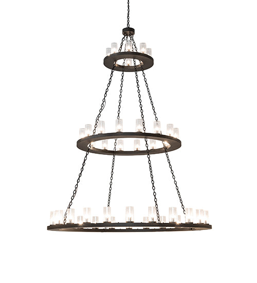 72" Wide Loxley 48 Light Three Tier Chandelier