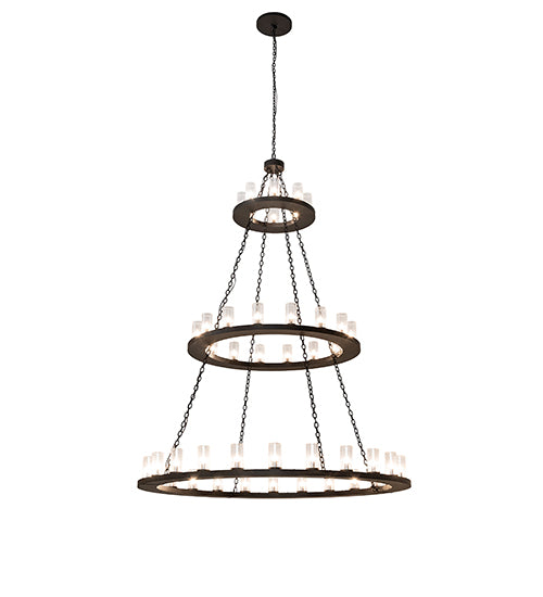 72" Wide Loxley 48 Light Three Tier Chandelier