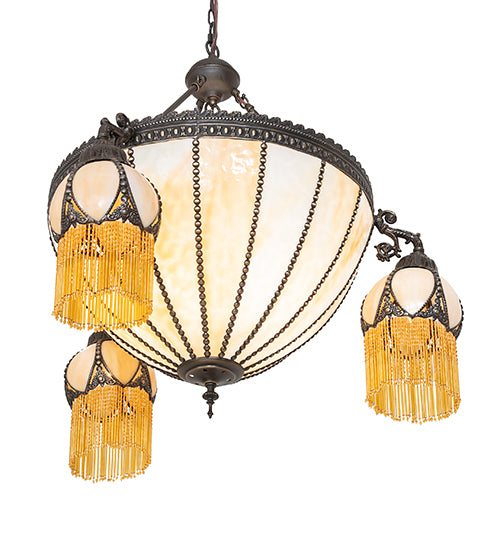 33" Wide Gothic 4 Light Chandelier