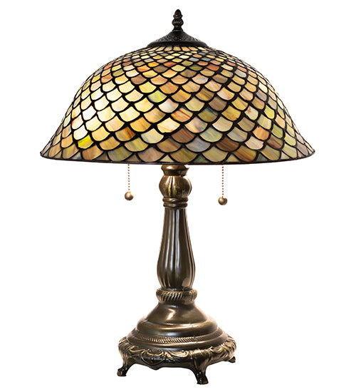 21" High Tiffany Fishscale Table Lamp