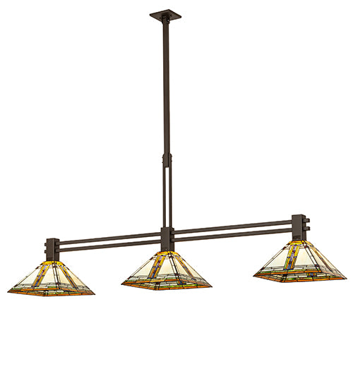 72" Long Nevada 3 Light Island Pendant