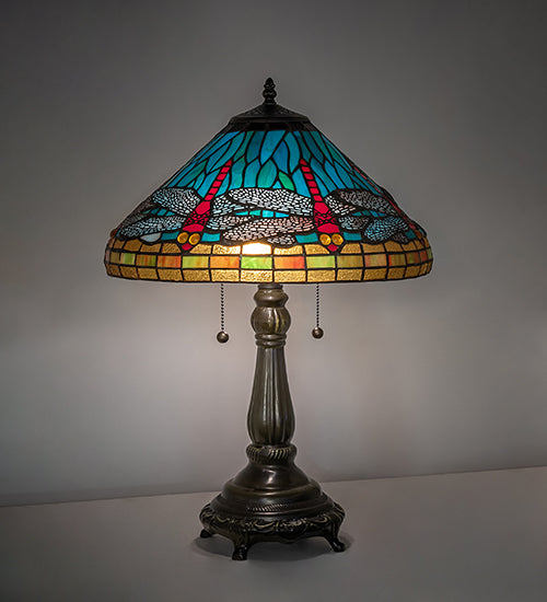 23" High Tiffany Dragonfly Table Lamp