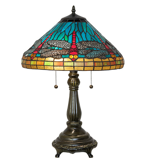 23" High Tiffany Dragonfly Table Lamp