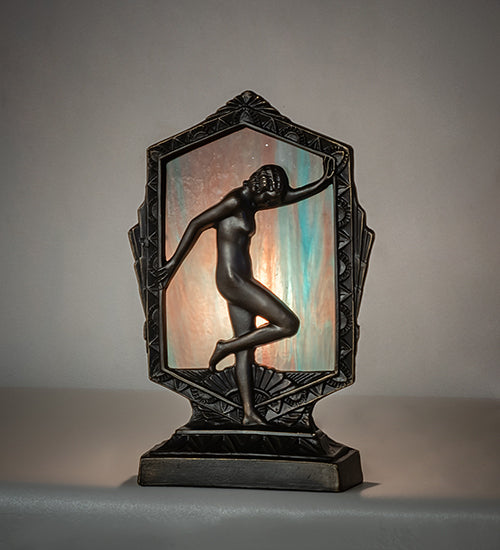 9" High Deco Posing Lady Accent Lamp