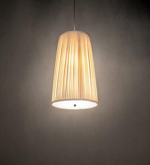 15" Wide Channell Tapered & Pleated Pendant